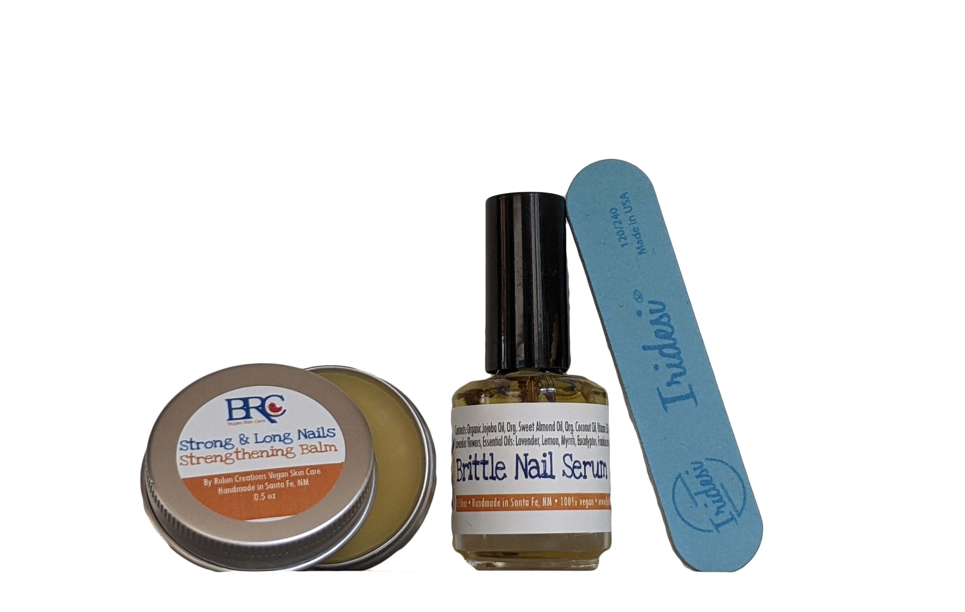 Vegan Brittle Nail Serum & Strengthening Balm Set | By Robin Creations 
