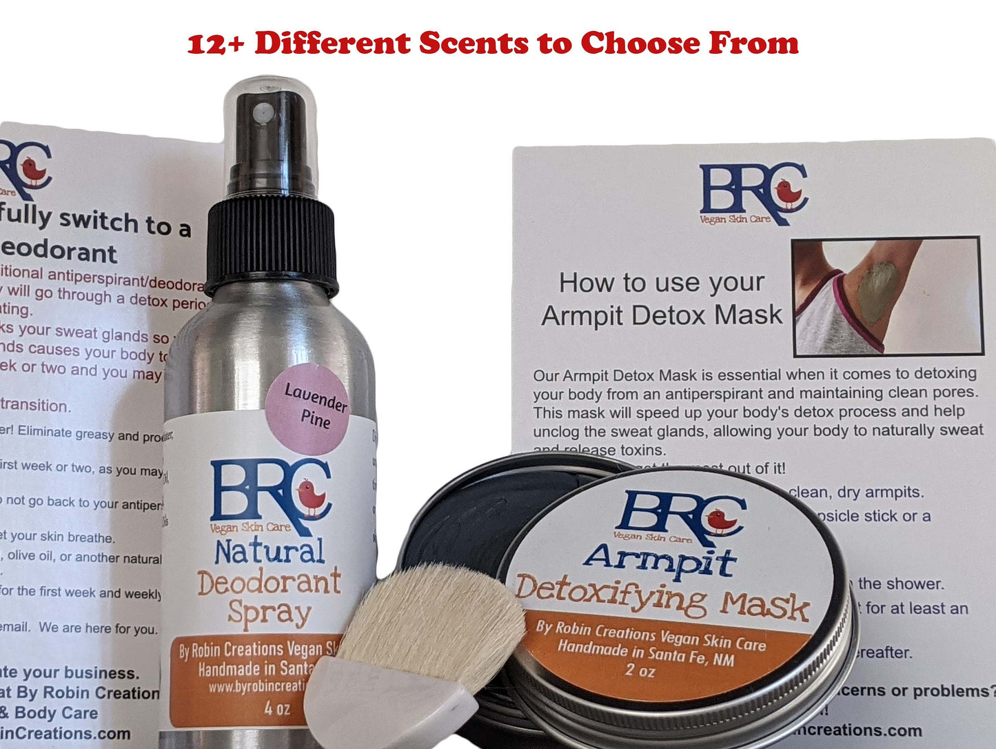 Vegan Deodorant Success Kit - Deodorant - Detox Mask - Armpit Mask - Odor - Organic Deodorant - Bentonite Clay - Armpit Detox - Cruelty Free