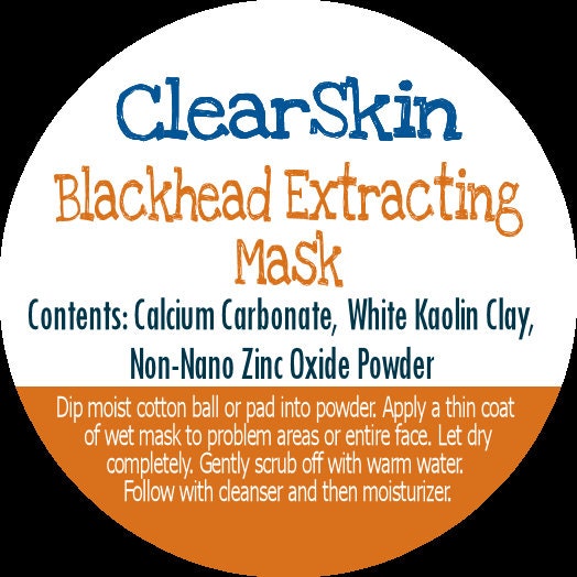 Vegan Blackhead Extracting Mask - Zero Waste, Clay Mask, Blackhead Remover, Blackhead Solution, Blemishes, Spot Treatment, Purifying, Facial