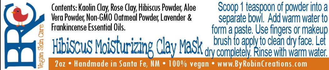 Vegan Radiance Hibiscus Moisturizing Face Mask - Rose Clay Mask - Anti Aging Skincare - Face Mask - Clay Mask - Vegan-Moisturizing Face Mask
