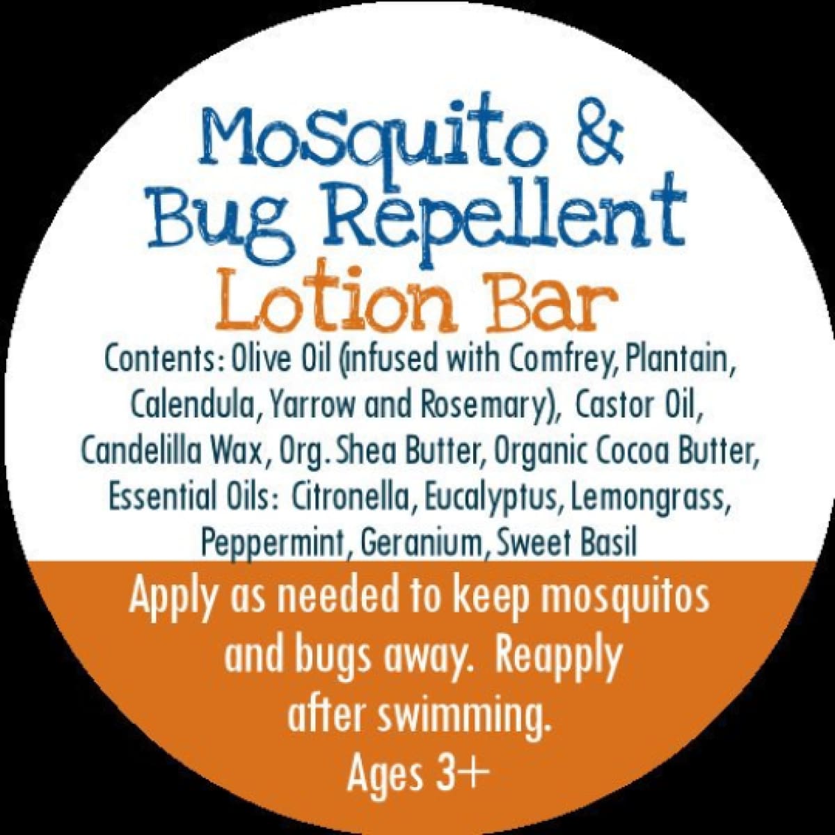 Vegan Bug & Mosquito Repellent Lotion Bars - 5 oz