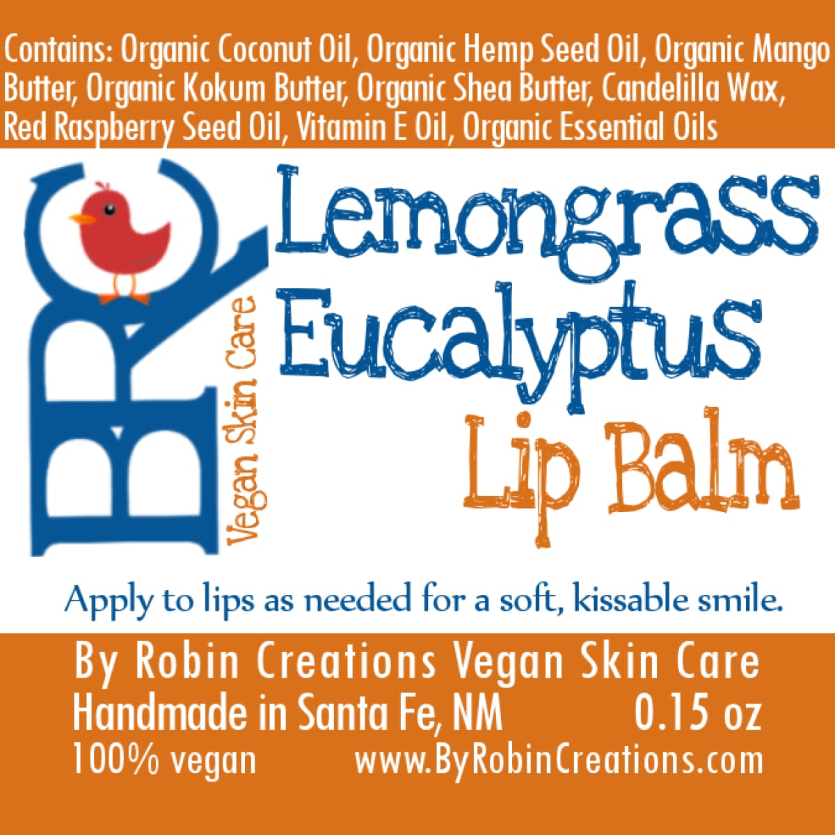 Vegan Natural Lip Balm - 10 Pack